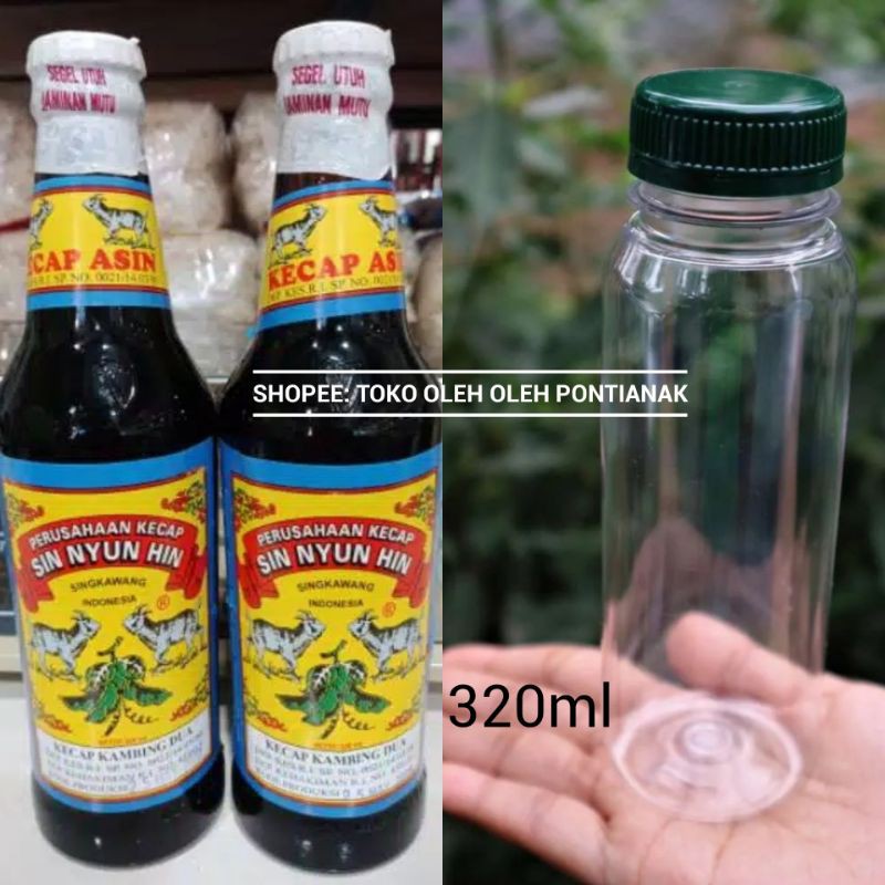 

Kecap Asin Kambing Dua 2/Uk Kecil 320ml/ Kecap Asin No 1 Singkawang/ Sin Nyun Hin PINDAH BOTOL PLASTIK