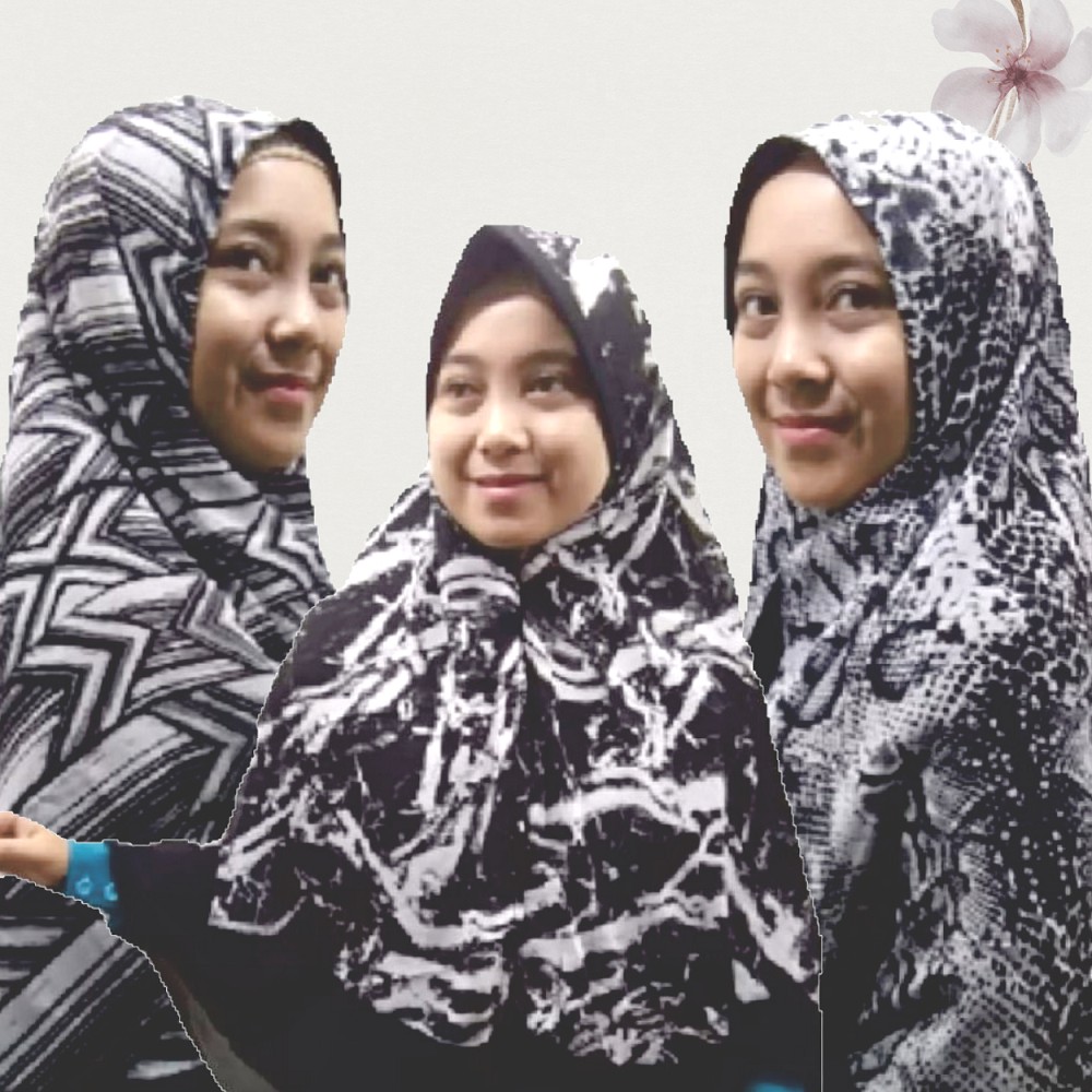 Hijab Instan Khimar Ceruty Motif Terlaris