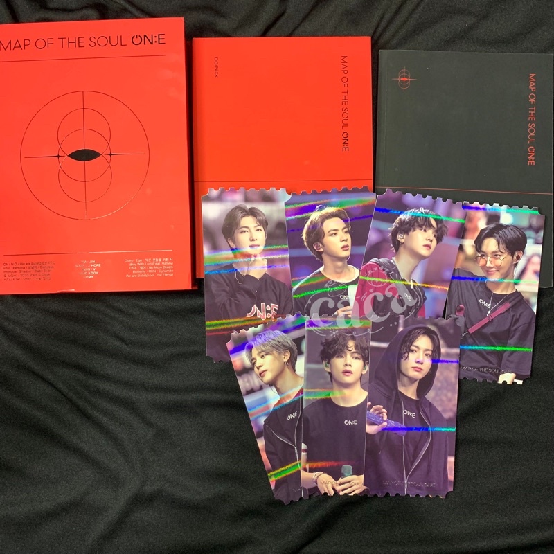 Sharing DVD Map of The Soul ON:E Mots One Ticket Hologram Taehyung Jungkook Jimin jhope Suga Jin RM
