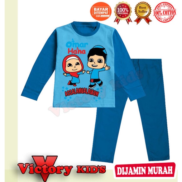 Victory kid's setelan tangan panjang anak laki-laki/perempuan 1-10 thn