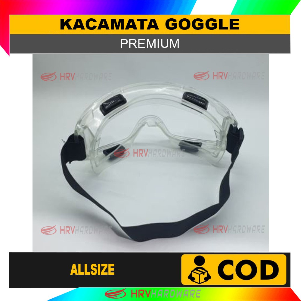 GOGGLES SAFETY PREMIUM CLEAR BENING ANTI FOG