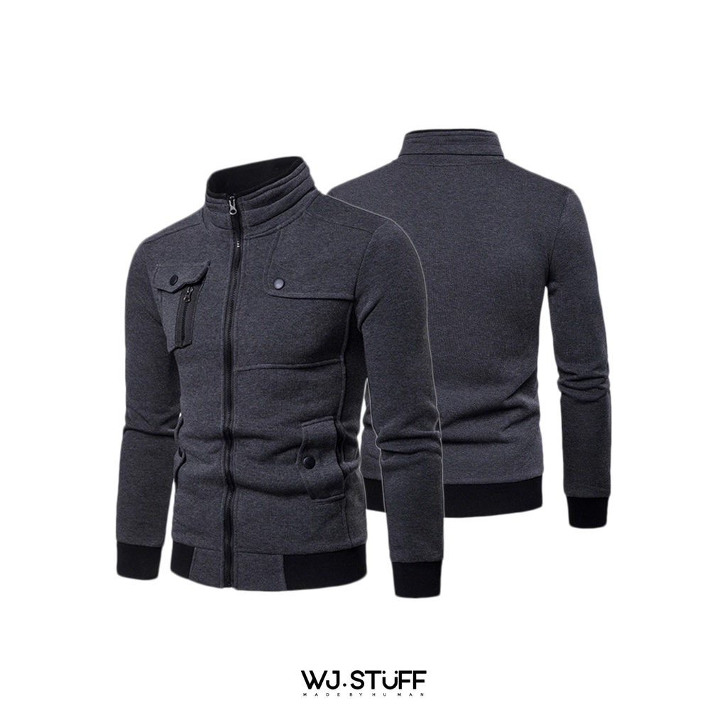 Jaket Fleece Pria Slim Fit WJS6O5 2020 Fashion Mens