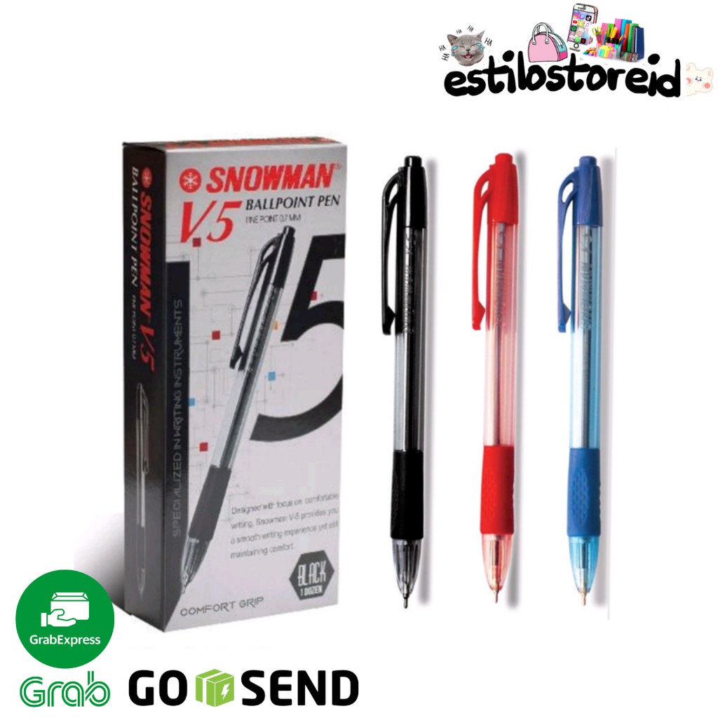 

PEN SNOWMAN V5/PEN/ALAT TULIS/atk