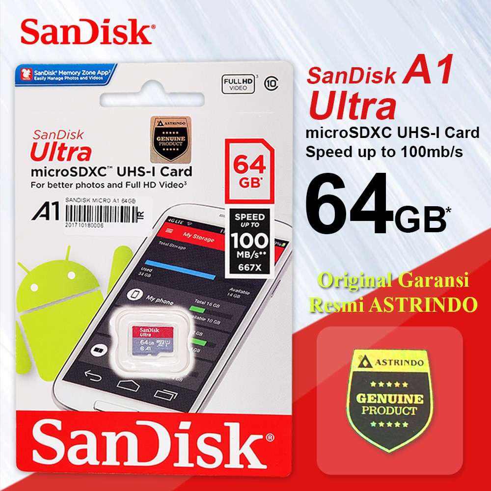 MEMORY HP 64 GB MEMORY MMC SANDISK MICRO A1 64 GB SANDISK MICRO MEMORY CARD EXTREME