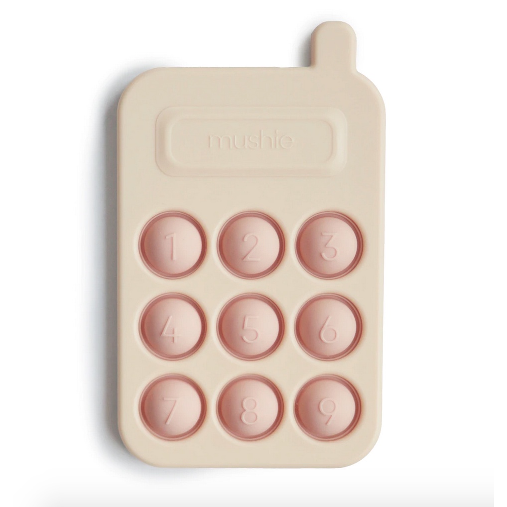 Mushie Phone Press Toys | Baby and Kids Toy Mainan Edukasi Push Pop Fidget Anak Bayi Pencet Pencetan HP Mainan-Blush