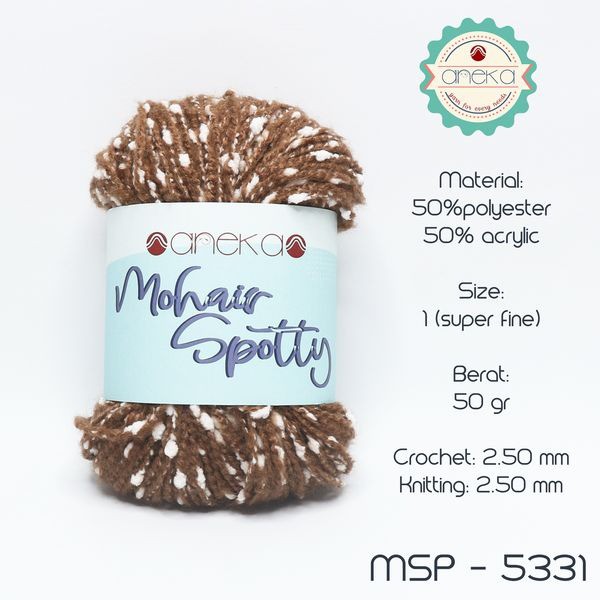 Benang Rajut Katun Mohair Spotty / Mohair Spotty Yarn - 5331