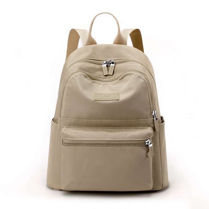 COLORFUL FOX laptop 0483 Backpack Tas Ransel Sekolah Wanita nilon Anti Air Tas Selempang Wanita  Tas original-Crem