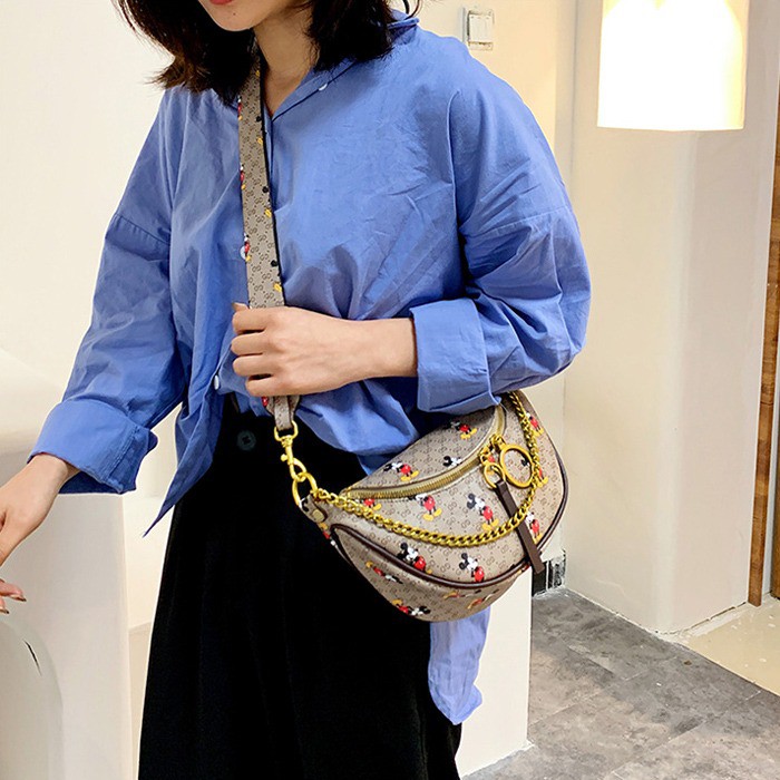 TAS SELEMPANG MICKEY GUCCII CROSBODY TAS DADA WAISTBAG TAS IMPORT FASHION WANITA 6651