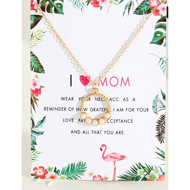 LRC Kalung Fashion Kc Gold Alloy Round Adjustable Diamond K13363