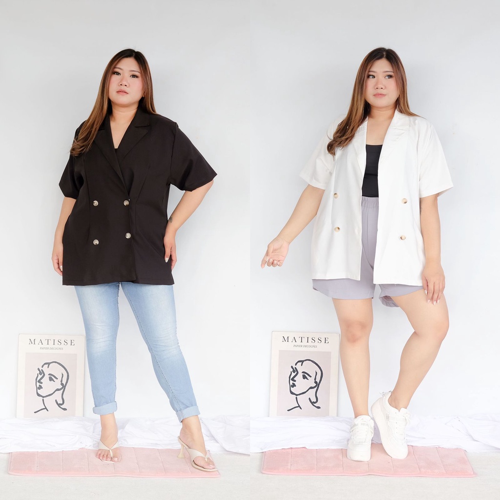 BIGWELL BLAZER YURA POLOS - BLAZER WANITA BIG SIZE / BLAZER JUMBO