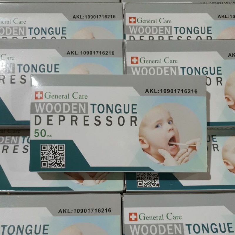 Tong Spatel Kayu / Wooden Tongue Depressor / Spatel Kayu isi 50 pcs