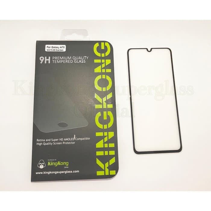 kingkong tempered glass FULL Samsung A70 antigores kaca