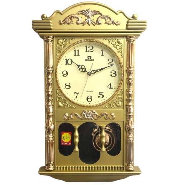 Jam dinding mirado musik dan bandulan besar 935 Quartz