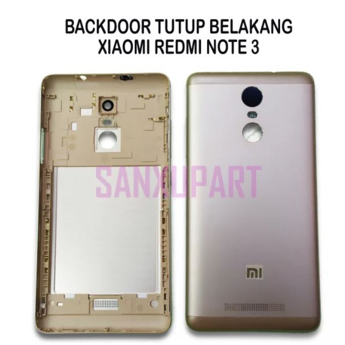 HOUSING TUTUP BELAKANG BLACK COVER XIAOMI REDMI NOTE 3