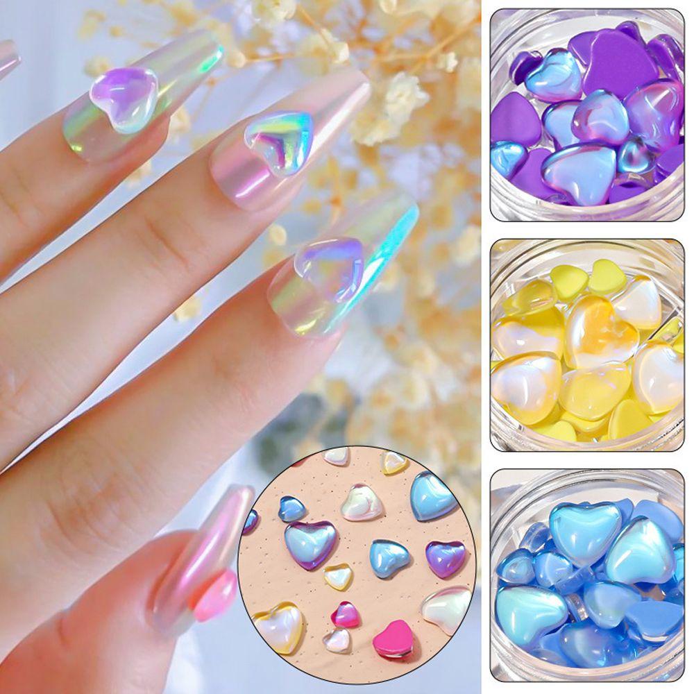 Preva Manikmanik Kristal Bentuk Hati Warnawarni Untuk Dekorasi Nail Art
