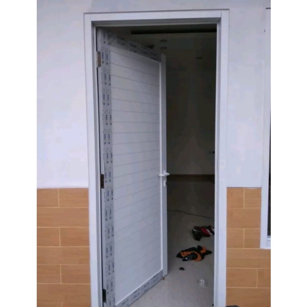 Promo pintu kamar mandi panel polos alumunium uk.kusen 70x190 dan 80x190