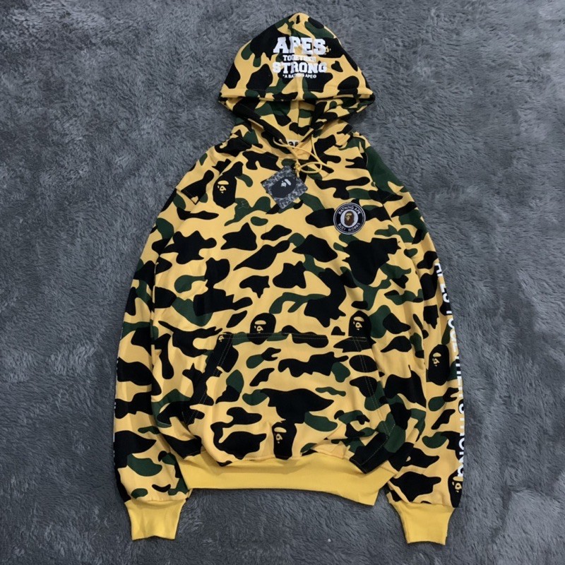 Sweater Hoodie Bape Bathing Ape Strong Together Camo Fulltag &amp; Lebel