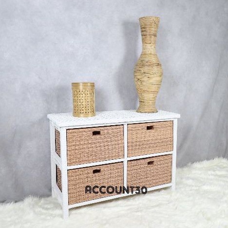 Lemari Laci 4 Rotan Sintetis