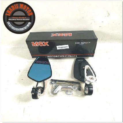 Spion Jalu Motor Merk MSX Model Oval Warna Silver Spion Jalu Stang ALL Motor