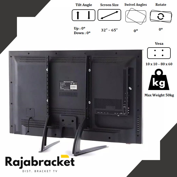 Bracket TV Kaki 24"~ 43" Bracket Standing Kaki TV LED LCD UHD Curved
