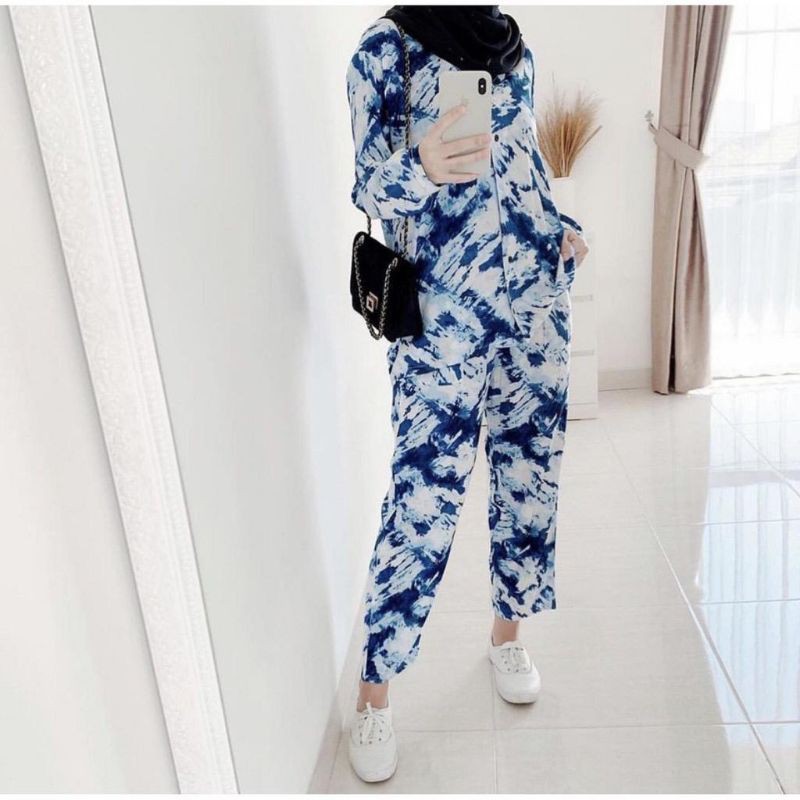 SKY DAILY SET/One set Rayon/one set/one set Rayon viscose/baju one set wanita/one set cardingan