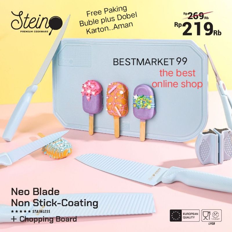 PROMO STEINCOOKWARE NEO BLADE 6 IN 1 FREE PAKING BUBLE+ DOBEL KARTON