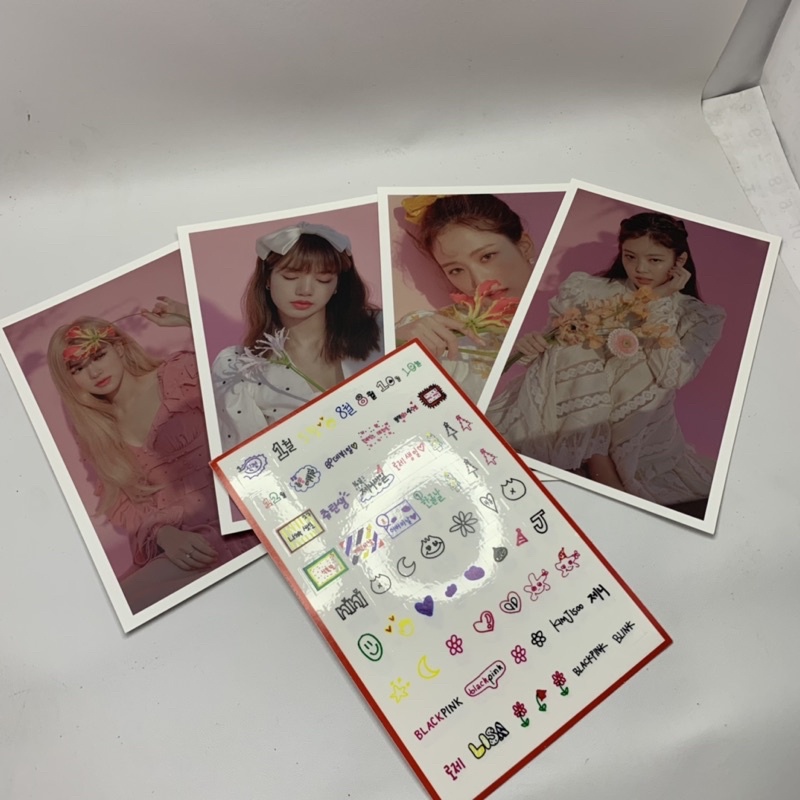 Blackpink Postcard Welcoming Collection 2020 Sharing Sticker Jisoo Lisa Rosé Jennie PC Official