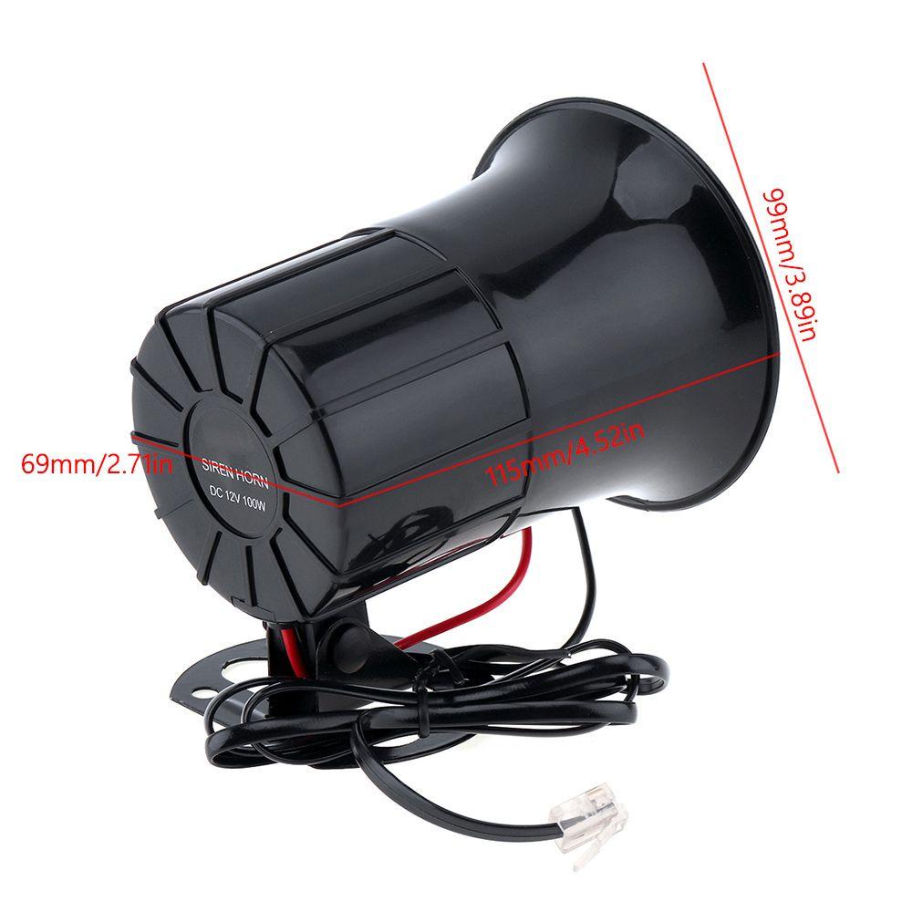 Populer 12V 100W 6suara Speaker Suku Cadang &amp; Aksesoris Mobil Penggunaan Multifungsi Speaker Keras Untuk Auto Mobil Kendaraan Megaphone Peluit Darurat Emergency Sound Amplifier