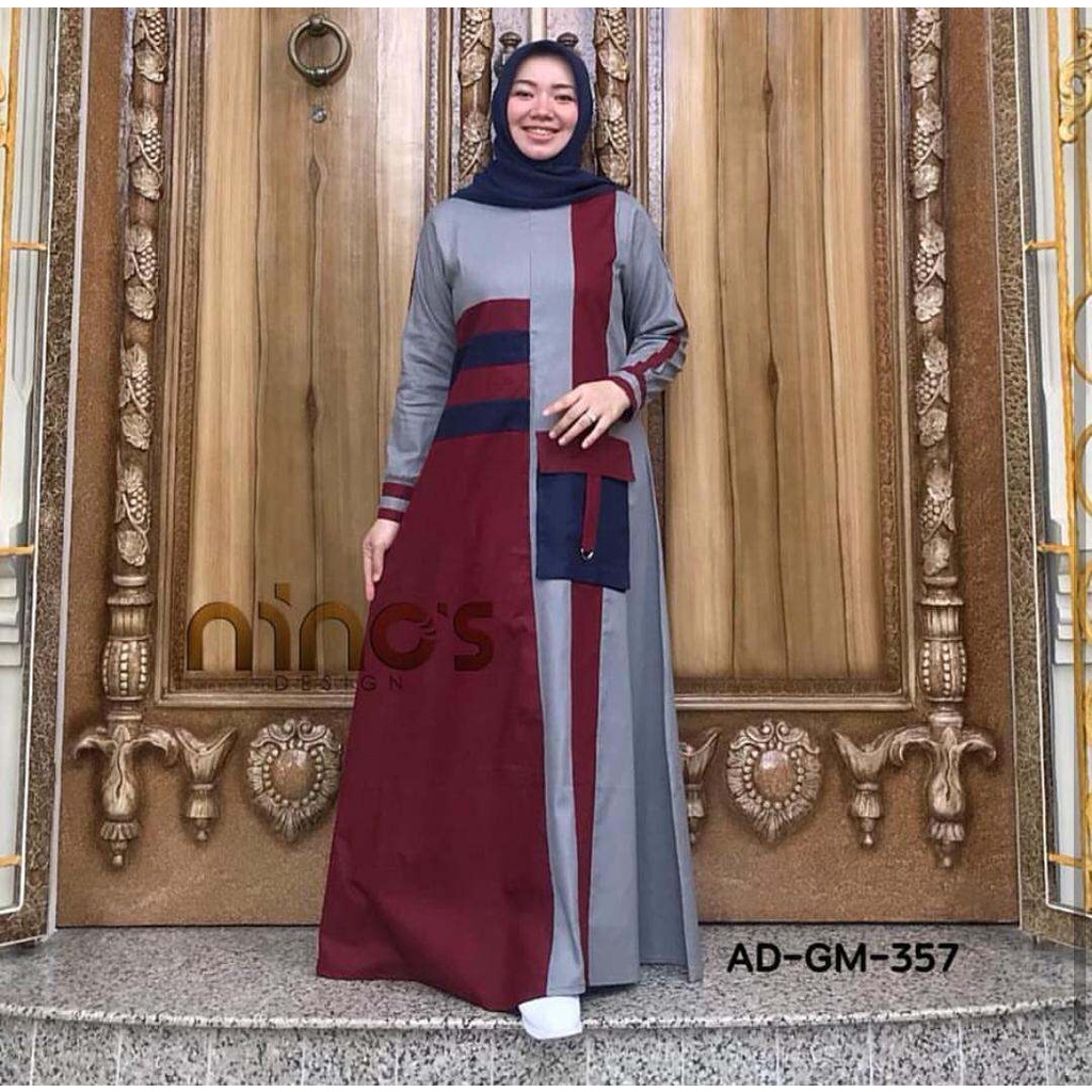 WIDA DRESS KAIN WOLFICE ( BUSUI ) Gamis Wanita Dewasa Gaun Muslim Baju Gamis Wanita Simple Dress Wan