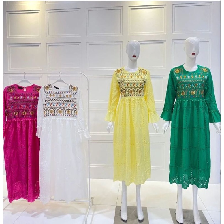 midi dress brukat payet by vivorie