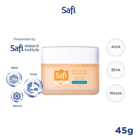 ⭐ BAGUS ⭐ SAFI ACNE EXPERT SOOTHING GEL MOISTURIZER 45gr | Pelembab Acne Series