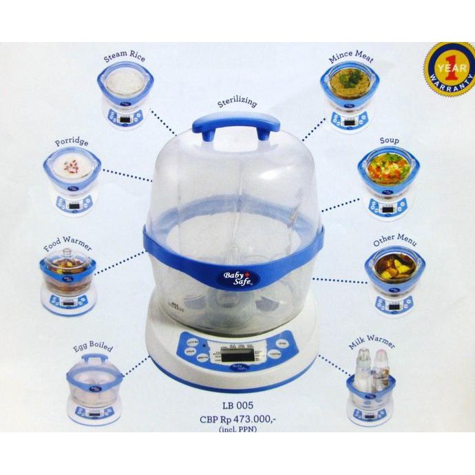 PROMO Baby Safe 10 in 1 Multifunction Steamer Good Quality