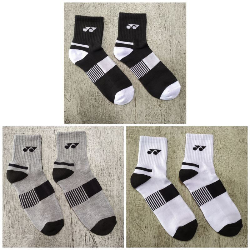 1Lusin 12Pasang Kaos Kaki Sport Badminton Premium Yonex