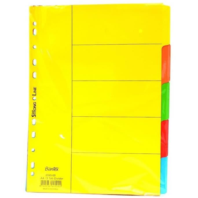 

BEST SELLER Divider/ Pembatas Kertas A4 Bantex 5 Warna - 6045 TERJAMIN