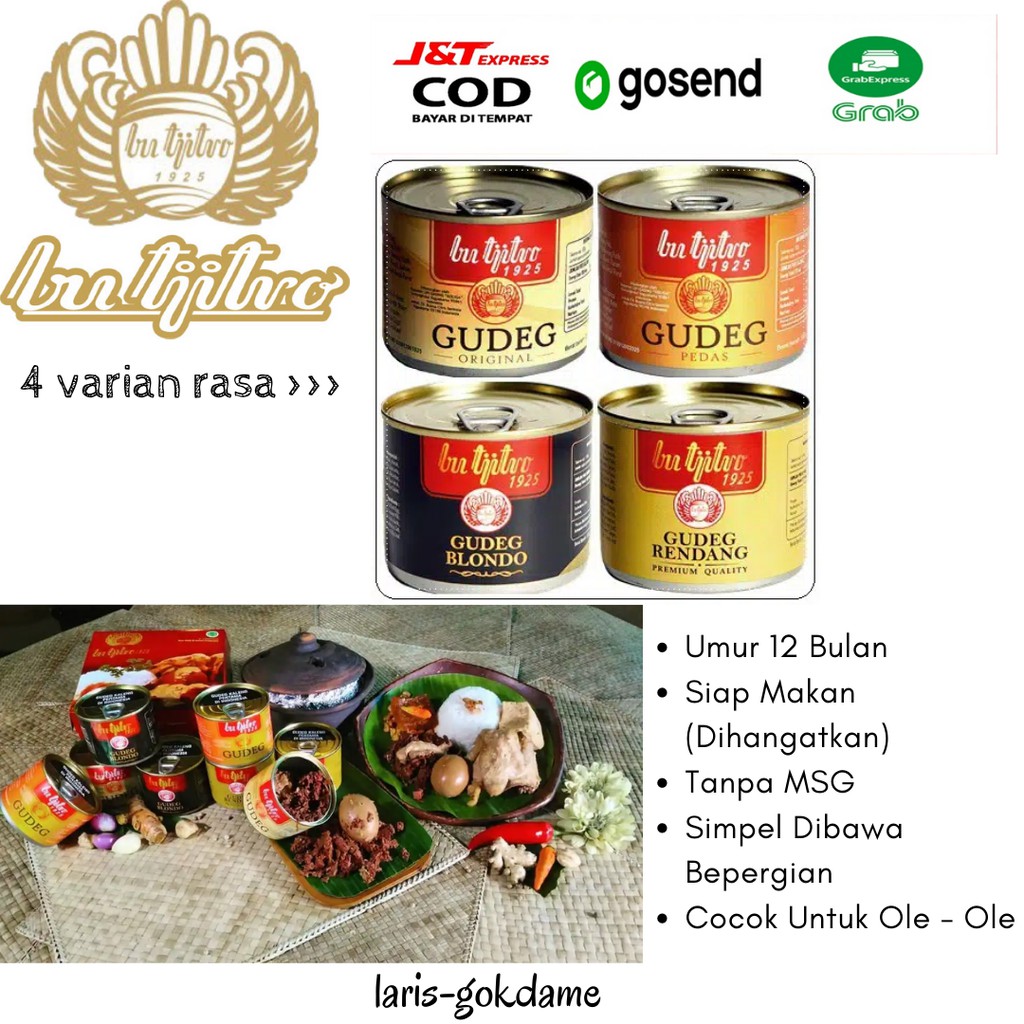 Gudeg Kaleng Pedas Bu Tjitro 1925 / Promo Gudeg Kaleng