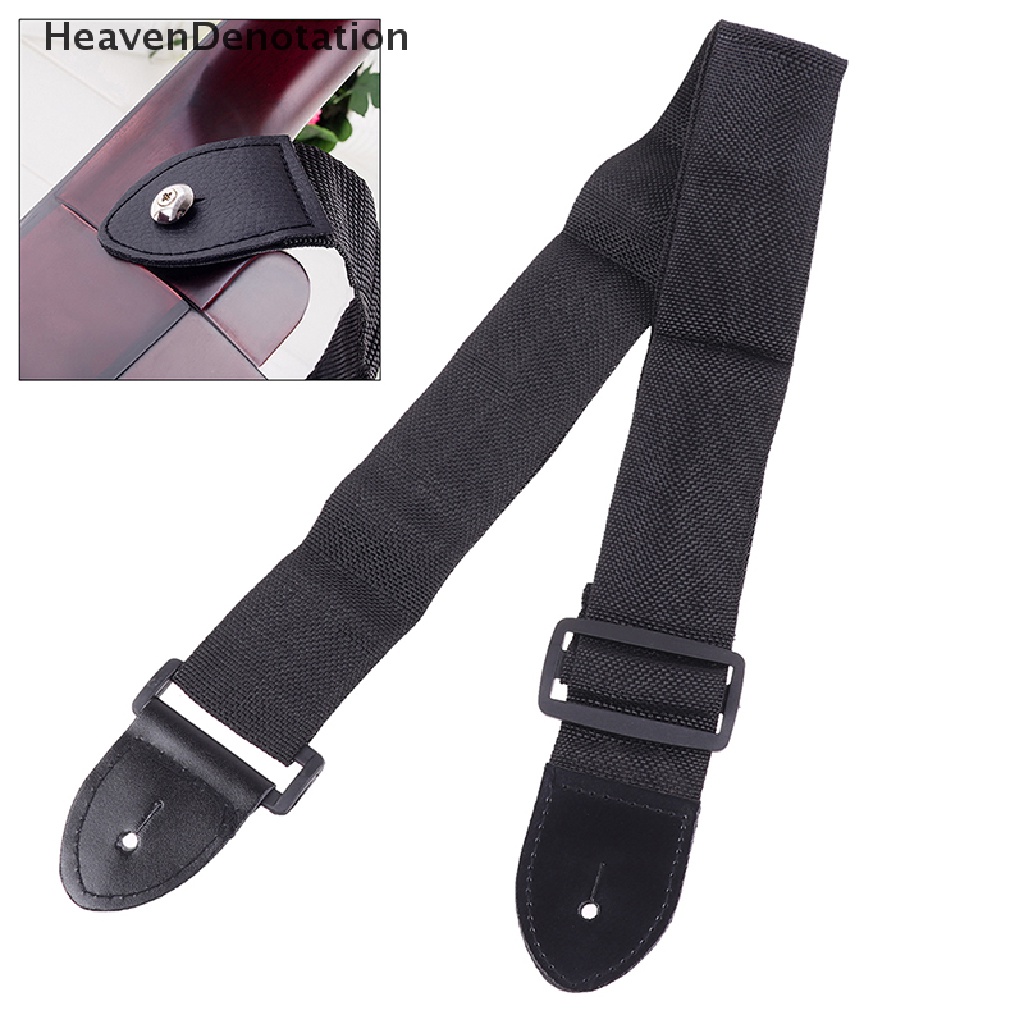 (Heavendenotation) Strap Gitar Universal Bahan Nilon + Kulit Pu Ukuran 68cm - 124cm