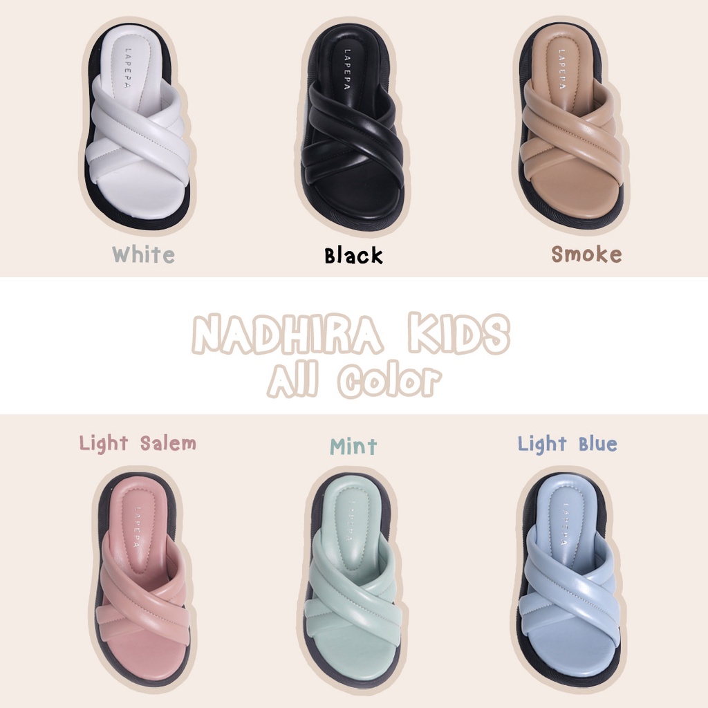 AVLINSTORE - tipe NADHIRA kids Sandal Platform Anak Perempuan Usia 2 sampai 10 Tahun Empuk Anti Selip