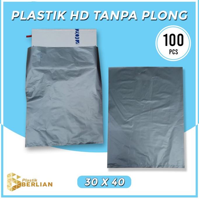

*#*#*#] Plastik HD Tanpa Plong 30 x 40 cm Plastik Packing Silver - Isi 100pcs