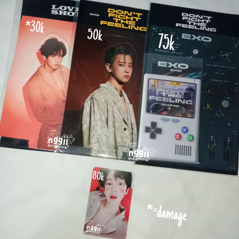 holo standee only chanyeol love shot dftf pc chanyeol love shot love ver tiket & deco stiker dftf md