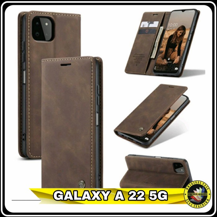 Casing Samsung Galaxy A 22 A22 5G FlipCase Dompet kulit Premium Wallet
