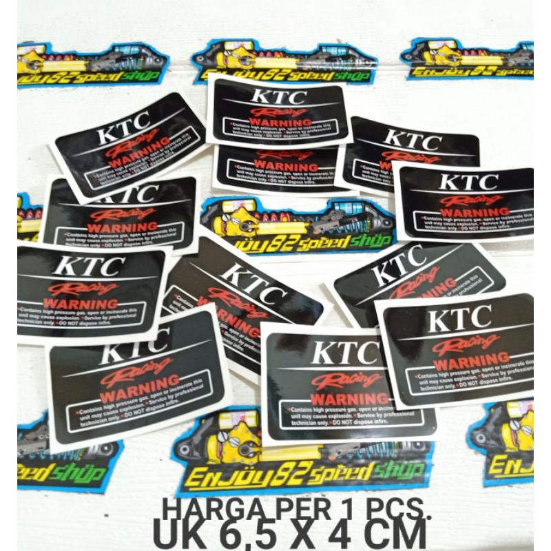 Stiker Sticker Tempelan Shockbreaker Ktc Racing New Uk 6,5 x 4 cm ( Harga Satuan )