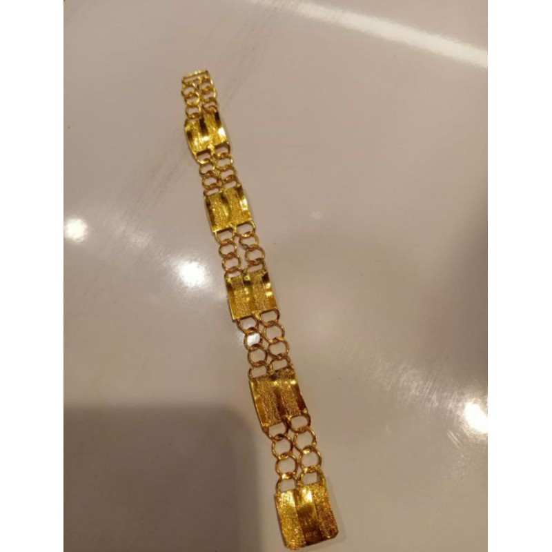 gelang emas lapis pm 999 dengan kadar emas 1/4 gram