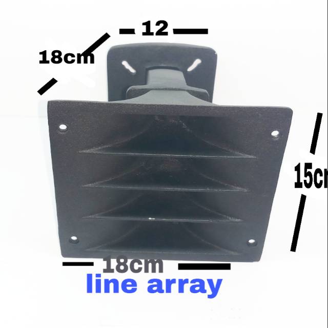 Corong horn tweeter besi model line array 15x18 drat dan baut