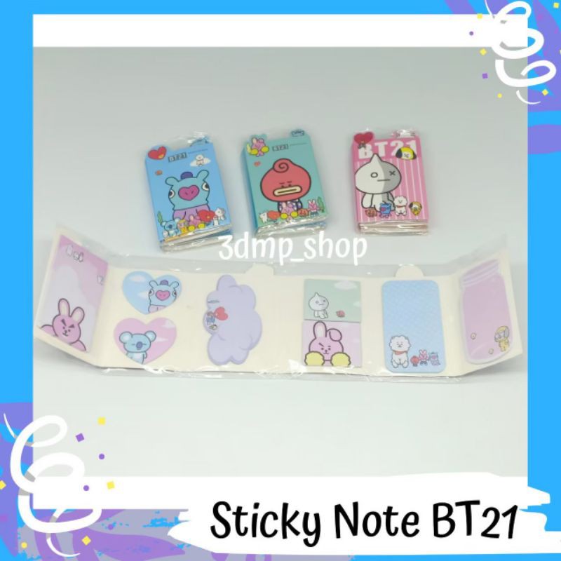 Sticky Note Lipat BT21 BTS Kpop