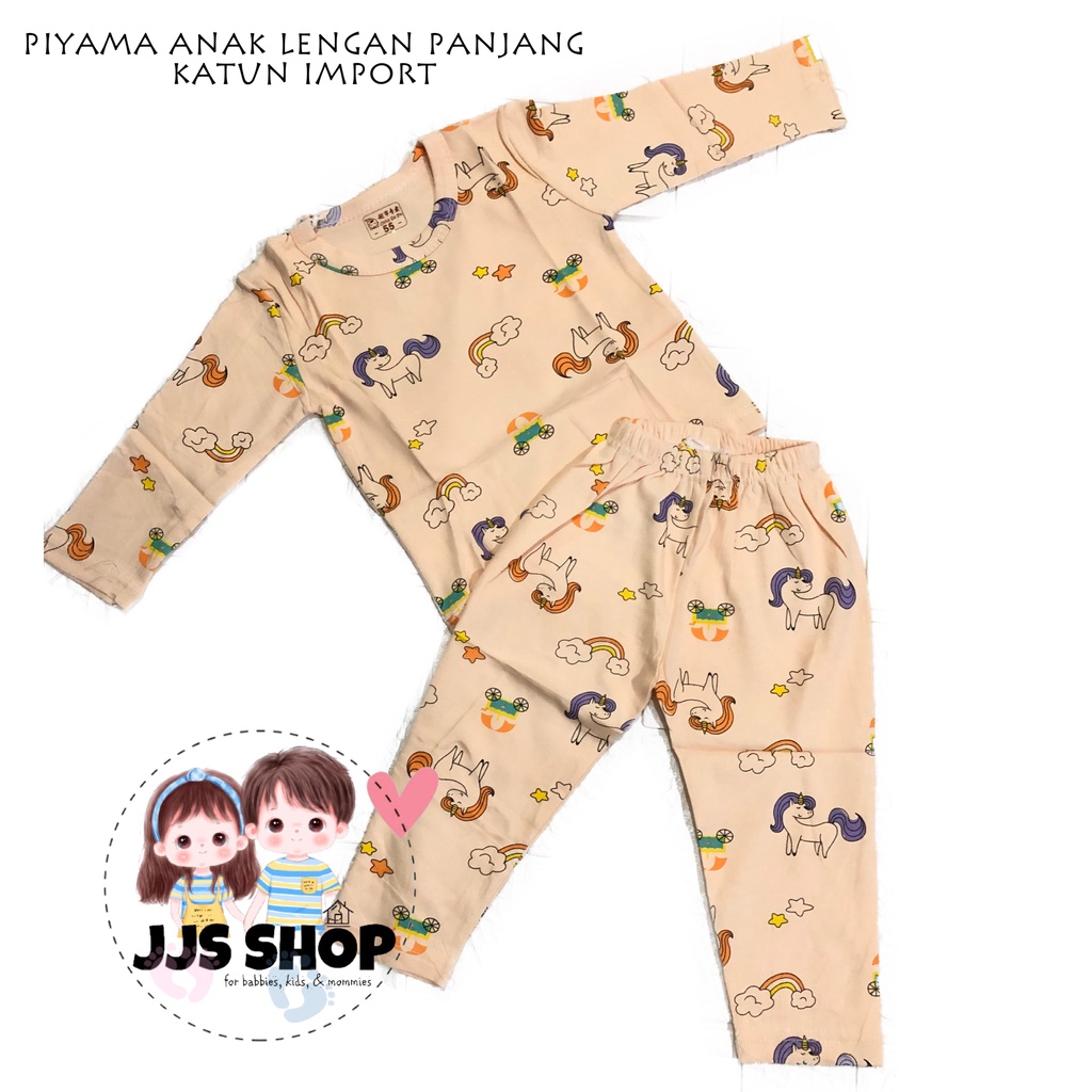 PIYAMA SETELAN IMPORT CELANA BAJU ANAK LENGAN PANJANG BAJU RUMAH TIDUR PEREMPUAN LAKI LAKI