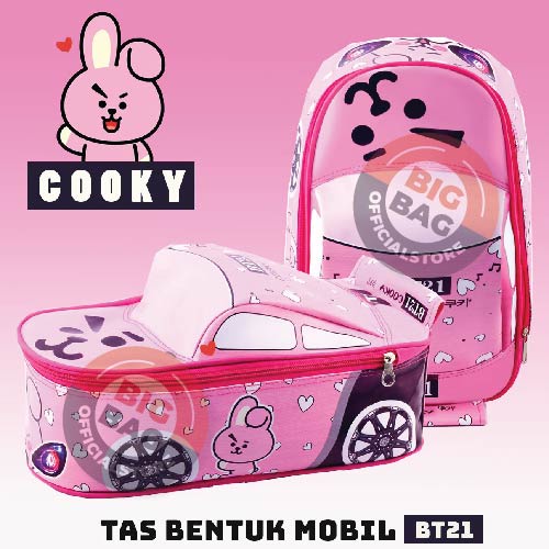 Tas Anak Lucu Karakter  - Bentuk Mobil - Tas Ransel Sekolah Anak TK Tas Mobil