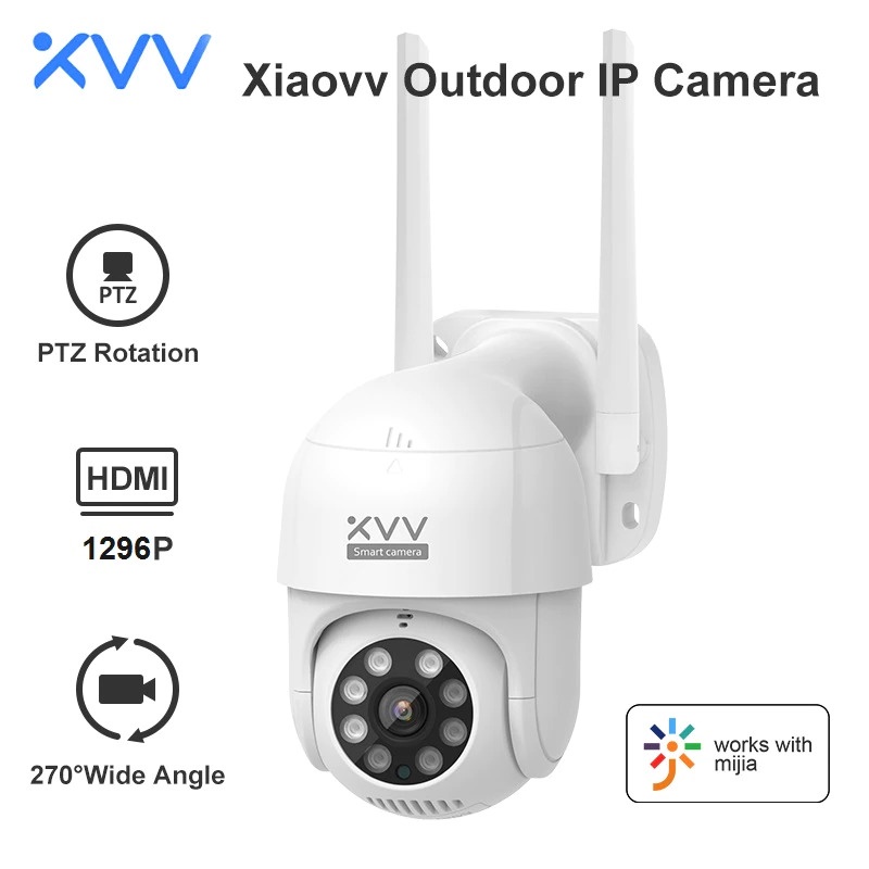 Xiaovv Kamera CCTV WiFi PTZ Smart Camera 2K FHD - P1 - White