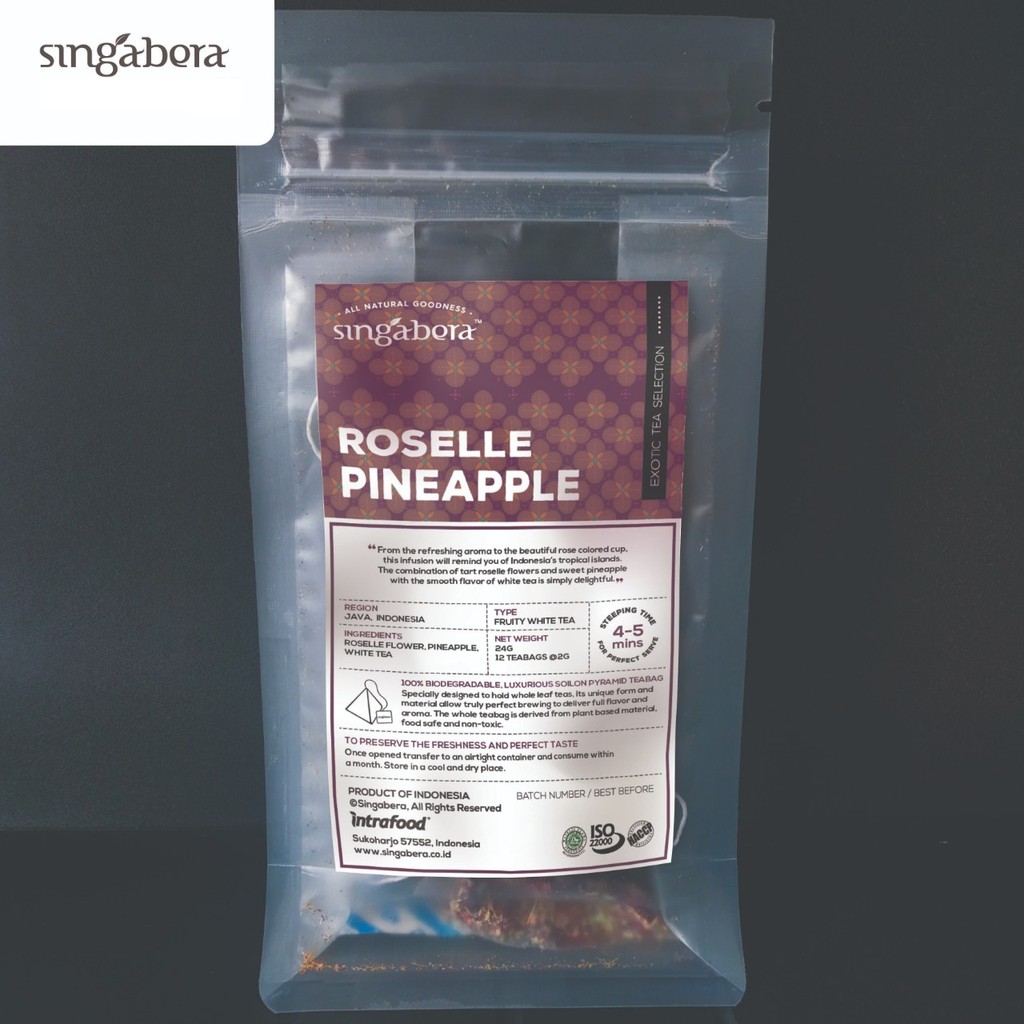 

Singabera tisane - Roselle Pineapple - Fruity White Tea - 12 Teabags