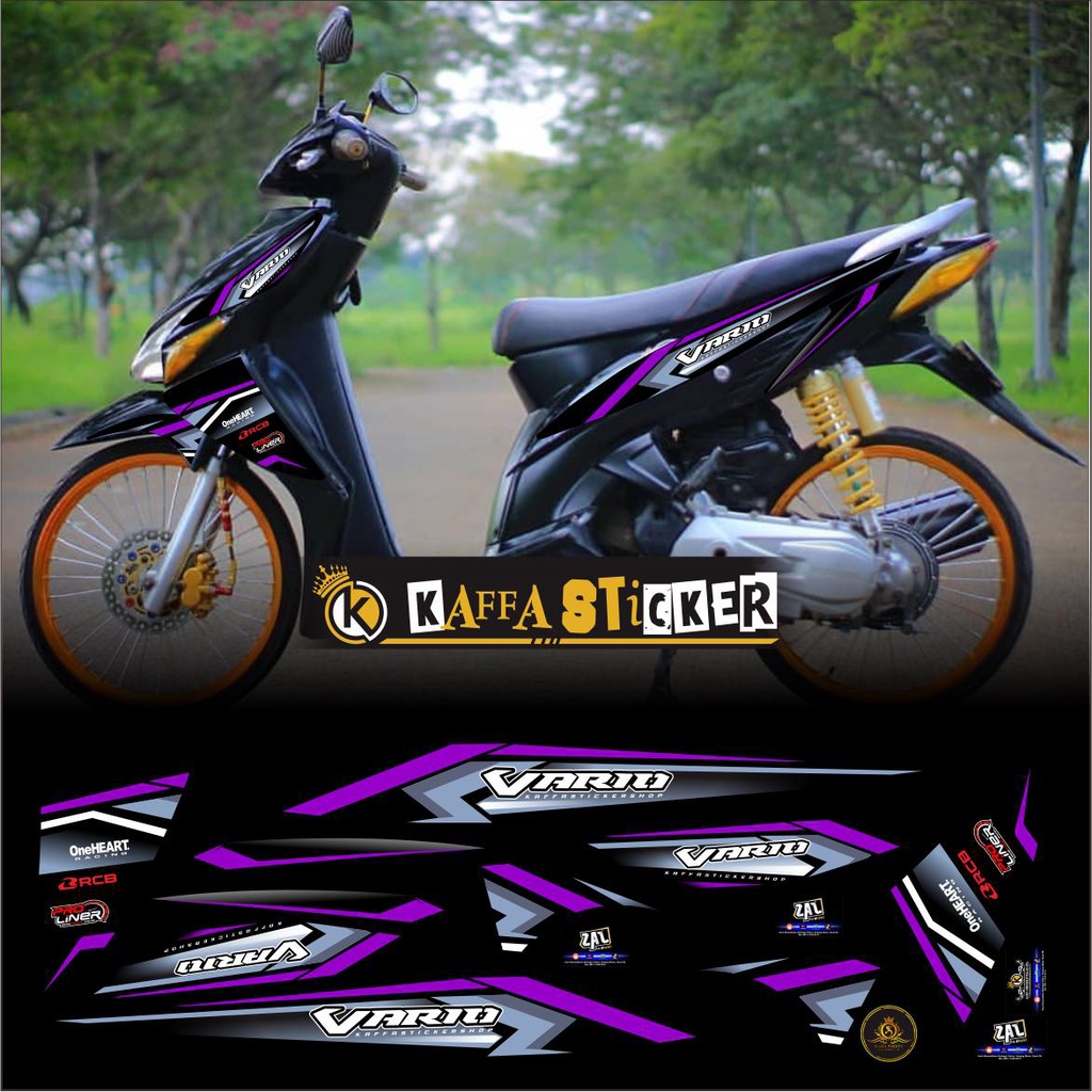 COD / STIKER stiker striping honda vario 110 karbu / vario striping / vario variasi ungu list varias