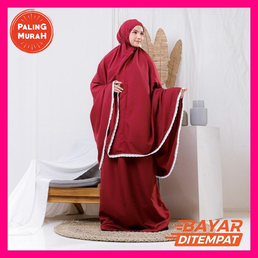 Mukena Dewasa Silky Daily Syahnaz Laser Cut 2In1 Layla Series 2 Mukena Bordir Mewah Seserahan Pernik